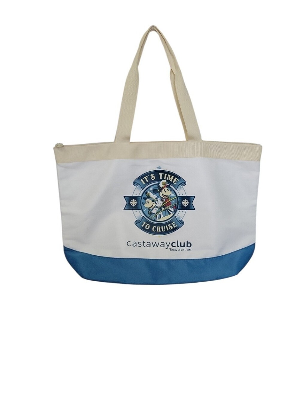 Castaway Club 'It's Time to Cruise' Blue & White Tote Bag